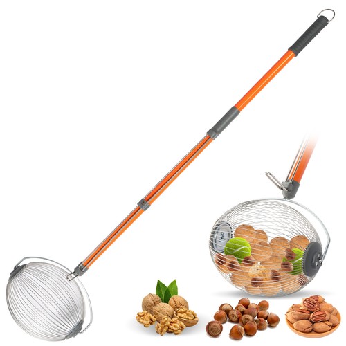 Nut Gatherer Roller for Pecans Acorns Hickory Nuts Golf Balls Sweet Gum Balls