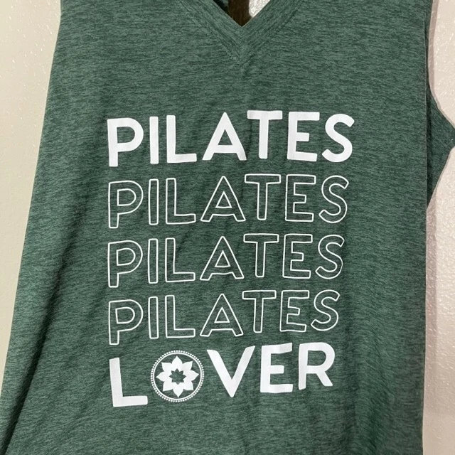 beyond-yoga stretch pilates graphic logo tank-top