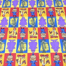 Rare McDonald s Ronald Grimace Hamburglar Half Yard 100 Cotton Fabric BTHY 2006