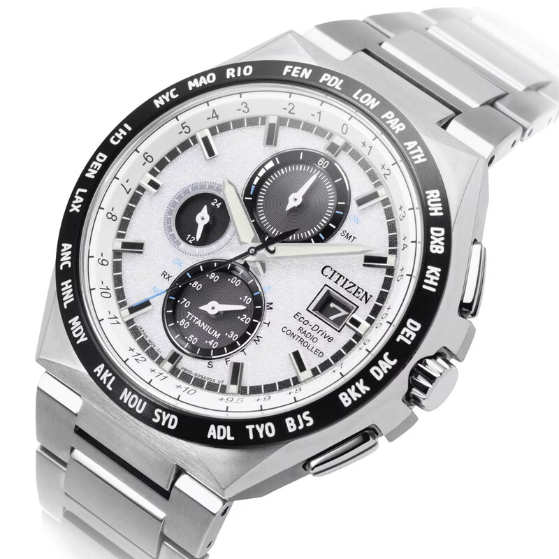 Citizen Radio Controlled Super Titanium Men's Watch White Sapphire