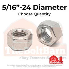 5/16"-24 316 Stainless Steel Finished Hex Nuts (Pick Quantity)