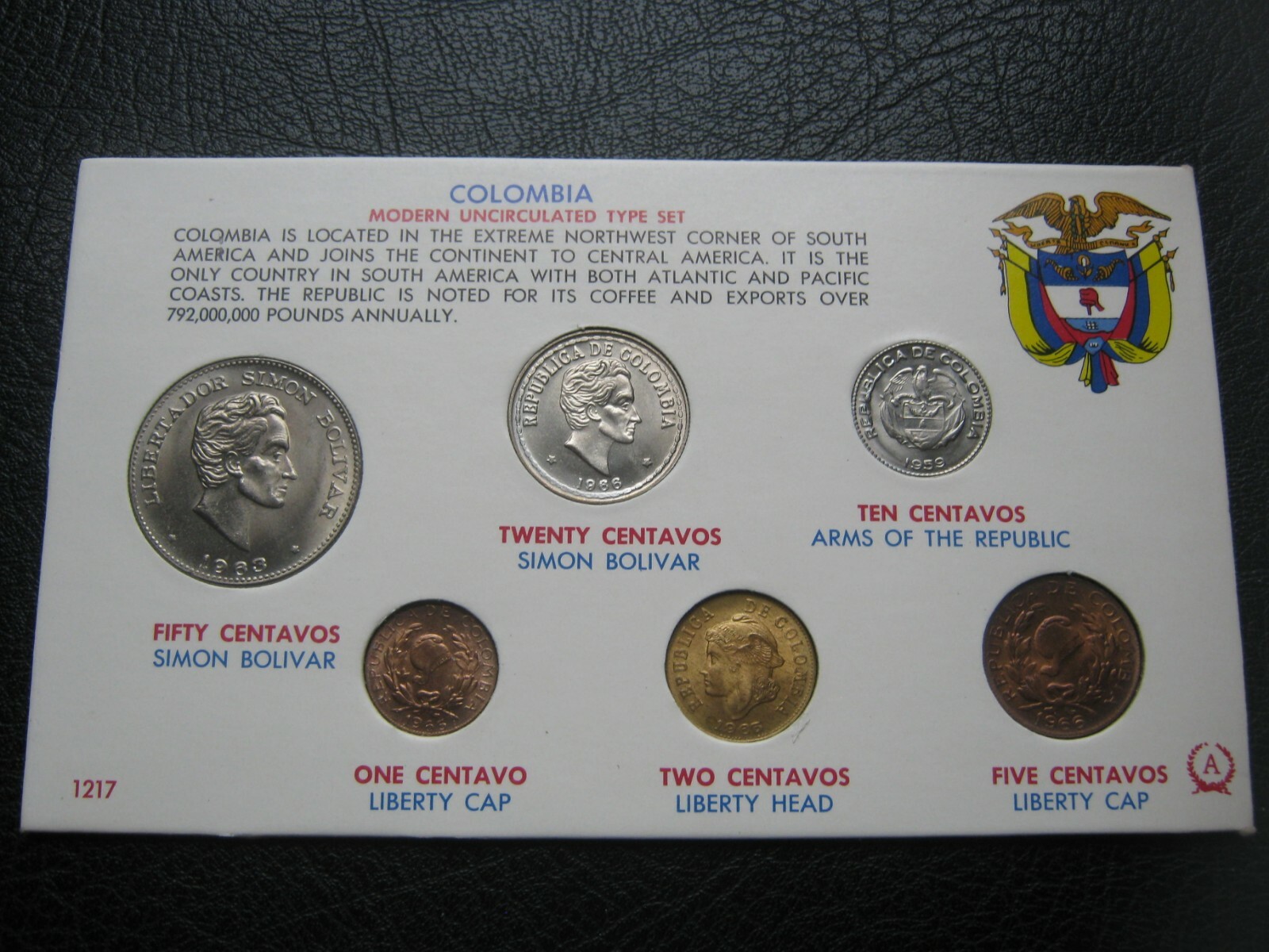 COLOMBIA COIN SET