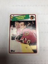 1988-89 Topps #51 Darren Pang Rookie Card Chicago Blackhawks