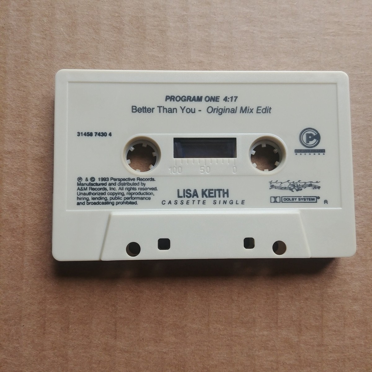 LISA KEITH Better Than You CASSETTE TAPE Single 1993 POP