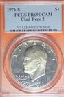 1976 S PCGS PR69DCAM CLAD TYPE 2 IKE EISENHOWER DOLLAR #B43044 — photo 1