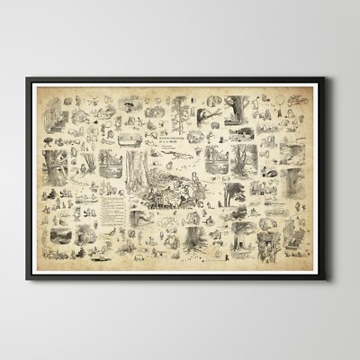 1926 Winnie the Pooh Illustration POSTER! (multiple sizes) - Art - Milne - Draw