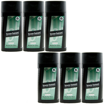 Bruno Banani Duschgel MADE FOR MEN 6 x 250ml für Haar, Körper & Gesicht