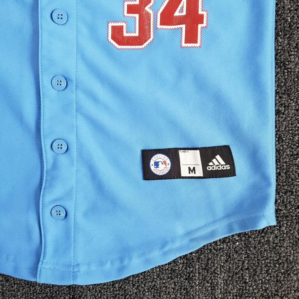 Roy Halladay #34 Jersey Youth M Phillies Powder Blue MLB Adidas Cooperstown - Image 4 of 4