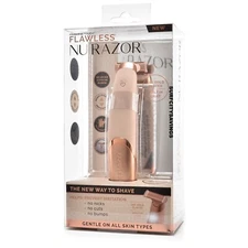 Nu Razor Finishing Touch Flawless Bulti-in Light Rechargeable 18K Gold Plated