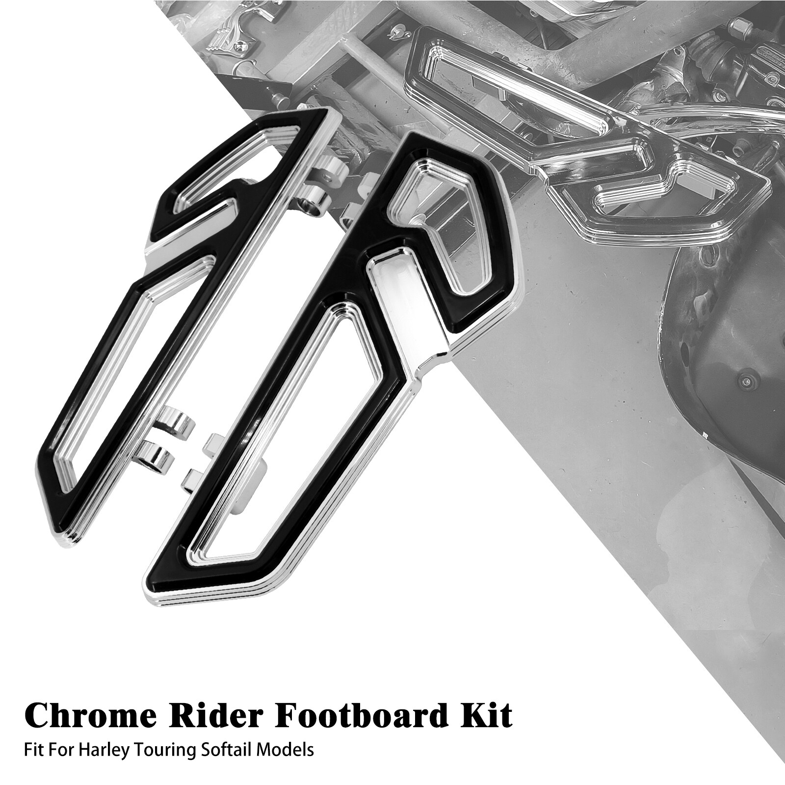 Chrome Driver Empire Footboards Floorboards For Harley Touring Street