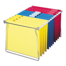 Hanging File Folder Steel Frame Letter Size Space Saving File Storage 2 per Pack