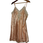 Studio 36 Chemise Size Xl Pink Satin Lace Trim Sexy Intimate Lingerie Vintage