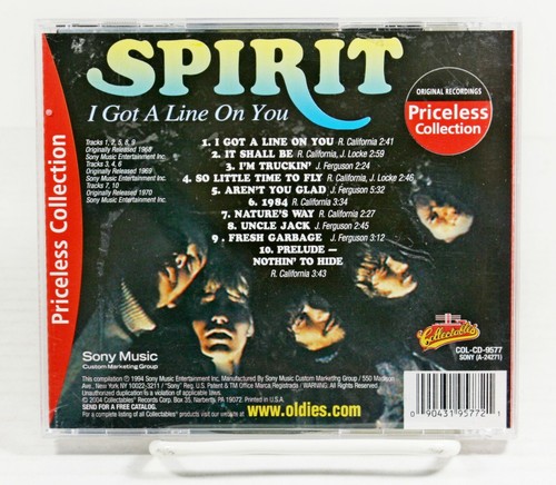 Spirit I Got A Line on You Music CD 1960s Psychedelic Rock Original Recordings - Picture 4 of 4
