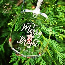 Personalized Engraved Custom Crystal Ornament Decoration for Christmas Tree