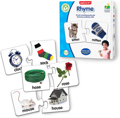 Learning Journey International Match It! - Rhyme - 30 Self-Correcting Rhyming Wo