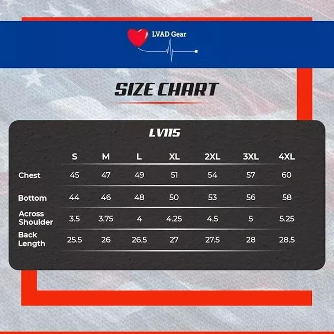 LVAD Active Vest for HeartMate 3 Breathable LVAD Clothing for HeartMate Devices