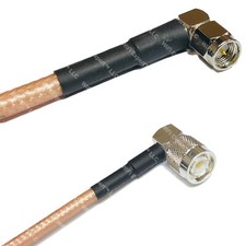 RG400 SMA MALE ANGLE to TNC Male Angle RF Cable FAST-SHIP LOT