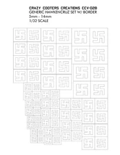 Generic Hawkencruz w/Border Set (5mm-14mm) for German WW2 aircraft in 32nd scale