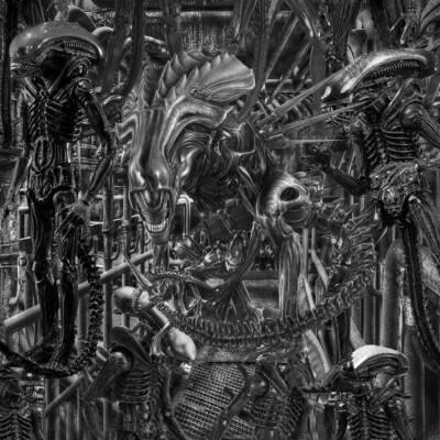 Alien Factory Scene - 18''x46'' Hydrographic Film Hydro Dipping Dip Water Transfer