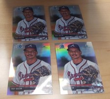 2017 Bowman Draft BDC-93 Troy Bacon 4 Count All Chrome Refractor Lot Braves