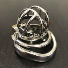 Stainless Steel Male Chastity Device Short Cage for Men Metal Locking Belt