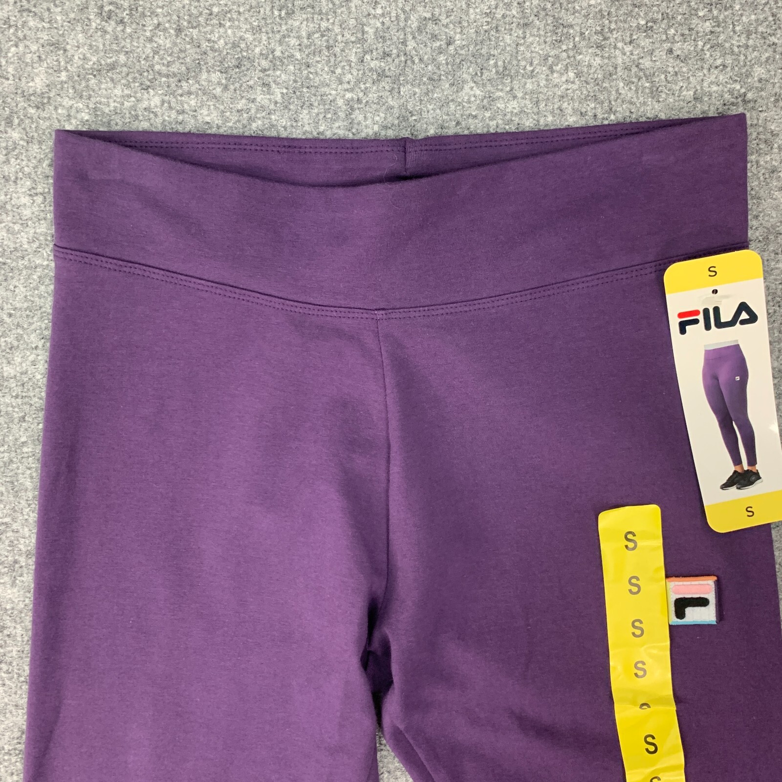 Fila Legging donna S misto cotone uva vita alta pull on caviglia magra