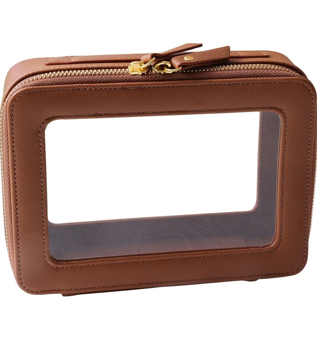 Waterproof toiletry bag with handle and large opening for cosmetics-image