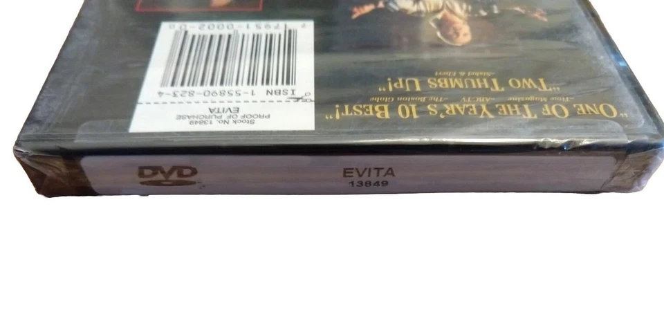 NEW! Evita (DVD, 1998, Widescreen) Alan Parker Madonna Antonio Banderas Foto 3 de 3