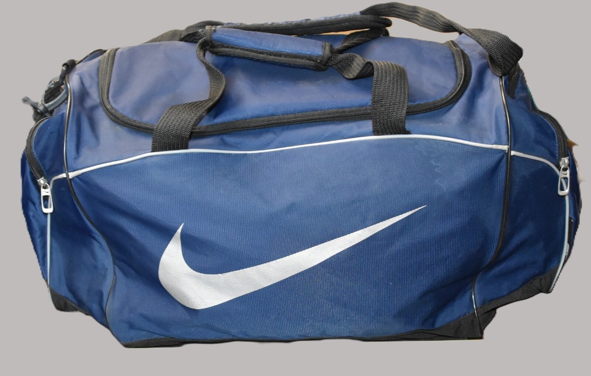 Nike Duffel Travel Luggage Bag - Blue - Size Large -25