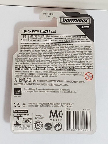 Matchbox 89 Chevy Blazer 4x4 (MBX Rescue) 2018 - Bild 9 von 9