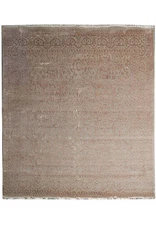 8.0 x 8.2 Fine Weave Wool and Silk Square Transitional Modern Rug #F-4038
