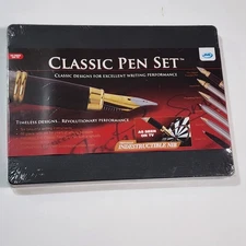 JML Classic Pen Set Fountain Ball Propelling Micro 6 Pens 66 Piece Refill Case