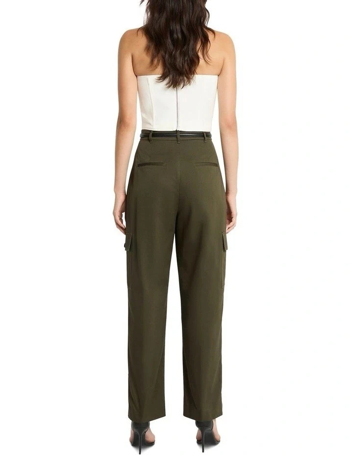 Sass & Bide Cargo Pants Khaki Green Utility Designer Casual Size 10 Cotton — 第 4/4 张图片