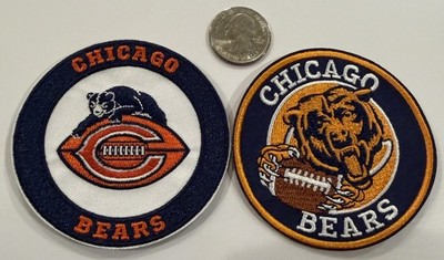 (2)-Chicago Bears vintage Style embroidered iron on  Patches 3''x 3'' Awesome!!