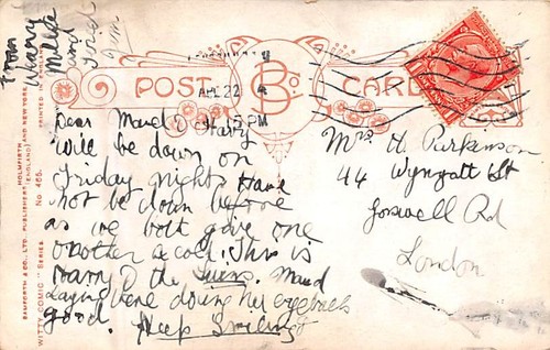 VATER FÜTTERT SEINE ZWILLINGE COMIC POSTKARTE 1915 BAMFORTH WITTY COMIC SERIE 465 - Bild 2 von 2