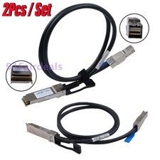 2Pc 12GB External Mini SAS HD Cable SFF8644 to SFF8644 Data Server Raid Cable 1m