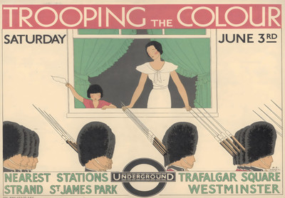 Trooping the Colour Poster Retro Parade Wall Art - 16x12/20x16/24x18/36x24