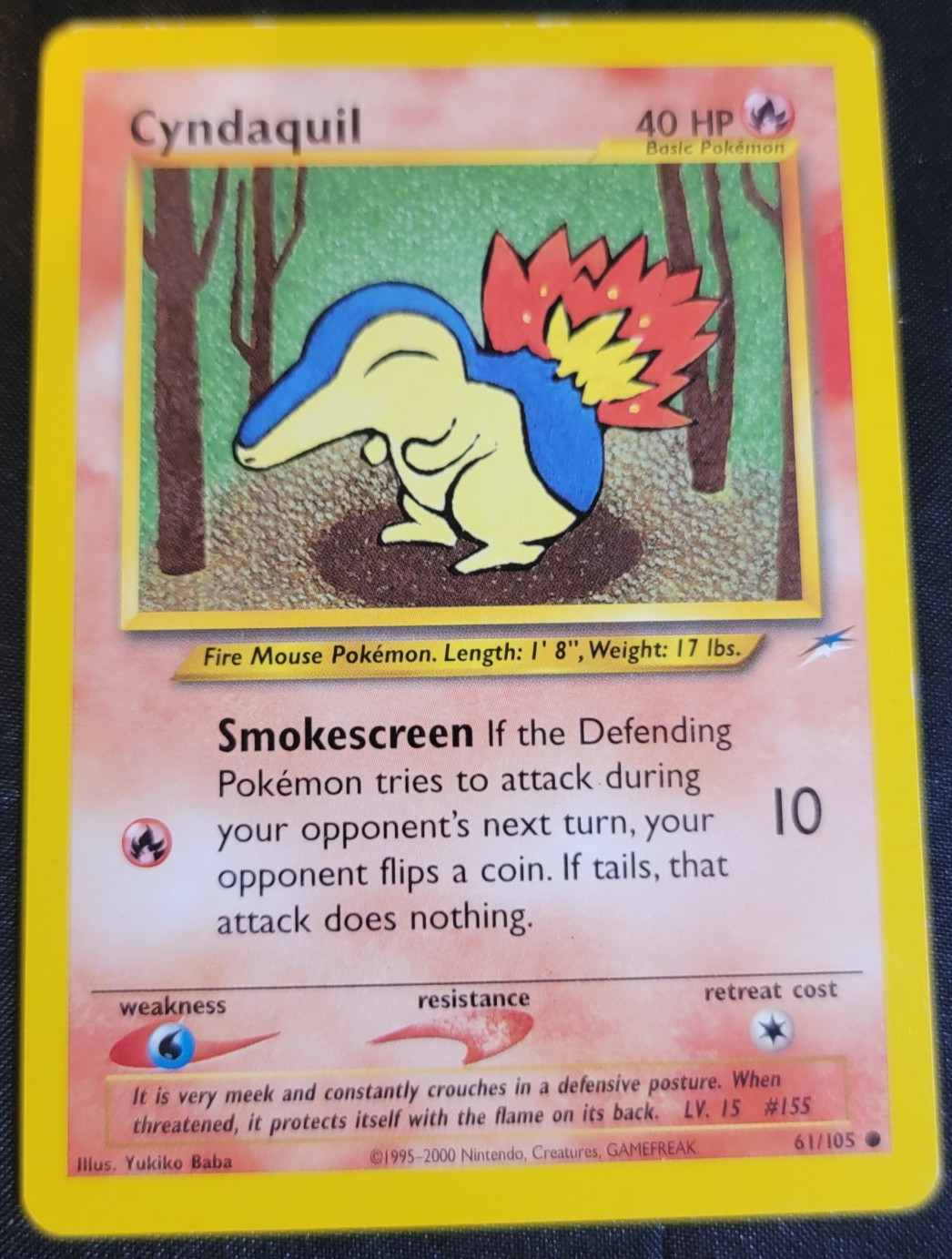 Cyndaquil # 61/105 Neo Destiny Set Pokemon Trading TCG Rares Game Cards NM