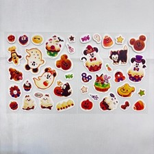 Disney Halloween Sticker Sheets Set of 2 with Mickey Minnie Pluto Pooh Japan
