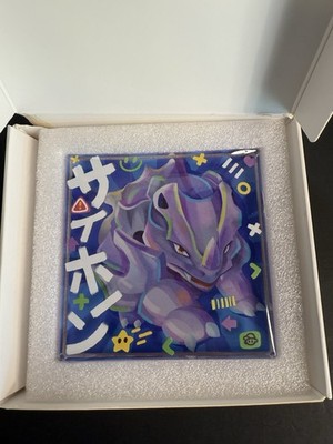 Rhyhorn Pokemon Mintion Acrylic Cube Block 4x4 Full Art RARE Japanese