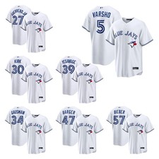 Men's/Youth Blue Jays White Home Replica Baseball Stitched Jersey S-3XL