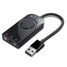 Sound Card USB Audio Interface External 35mm Microphone audio Adapter