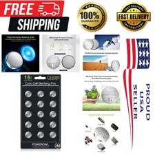 CR2025 Coin Cell Battery 15-Pack - 10- Leak-Free, Perfect for Electronics