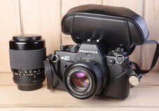 Praktica BX20 film camera 2 lenses, case and bag - Tested Working