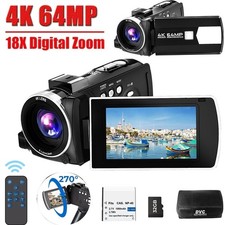 4K 64MP Camcorder Video Camera Vlogging Camera Youtube Video Recorder Cameras