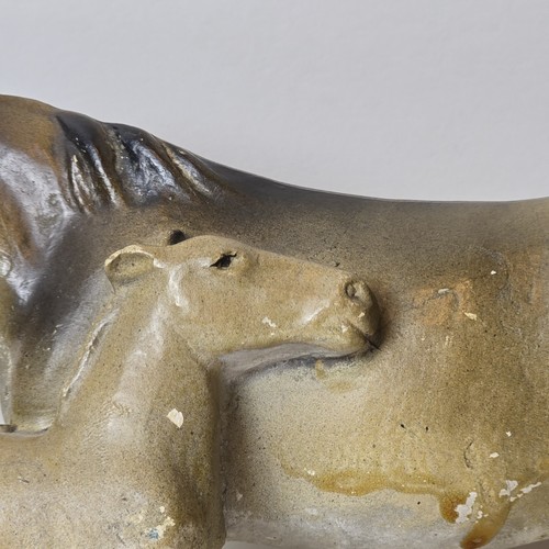 Vintage 1940s Chalkware Horse, Foal Figurine Supreme Art Novelty Milwaukee Decor - Picture 3 of 24