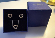 Swarovski Schmuckset Herz mit Kristall: Ohrri...