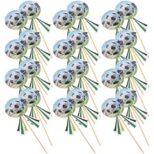 60pcs Soccer Cake Topper: 2026 Soccer Event Cupcake Topper for Sports Fans -
