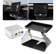 Tesla Center Console Organizer Tray:Under Screen Magnetic Storage Box forModel Y