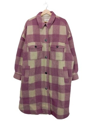 ISABEL ETOILE Übergangsmantel Damen Mantel Gr. DE 48 violett-creme Casual-Look